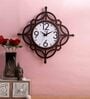 Brown Wood Silent Sweep Mechanism Wall Clock