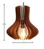 Brown Wooden Single Hanging Light