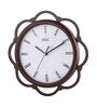 Brown Wooden Sleek Silent Sweep Mechanism Wall Clock