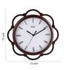 Brown Wooden Sleek Silent Sweep Mechanism Wall Clock