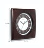 Brown Wooden Square Shape Clock with Bold Roman Figures Dial