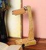 Brown Shade Study Lamp with Wood Base