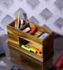 Brown Wooden Nelson Table Desk Organizer