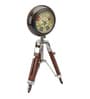 Tripod Stand Vintage Brown Wooden Table Clock