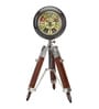 Tripod Stand Vintage Brown Wooden Table Clock