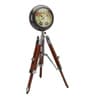 Tripod Stand Vintage Brown Wooden Table Clock