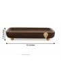 Brown Wooden With Metal Stand Snack Tray