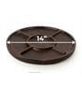 Brown Wooden With Sections Snack Tray