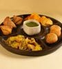 Brown Wooden With Sections Snack Tray