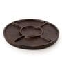 Brown Wooden With Sections Snack Tray