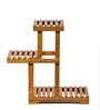 Brown Wooden Zig Zag Shape Planter Stand
