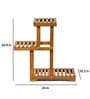 Brown Wooden Zig Zag Shape Planter Stand