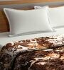 Brown Abstract Wool 1000 GSM Double Bed Blanket