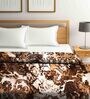 Brown Abstract Wool 1000 GSM Double Bed Blanket