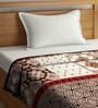 Brown Abstract Wool 1000 GSM Single Bed Blanket