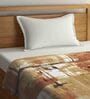 Brown Abstract Wool 1000 GSM Single Bed Blanket