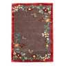 Buy Brown Wool And Art Silk Floral 5 x 7 Feet Hand Tufted Carpet