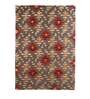Buy Brown Abstract Wool and Art Silk 4 ft x 6 ft Hand Tufted Carpet