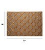 Buy Brown Geometric Wool and Art Silk 4 ft x 6 ft Hand Tufted Carpet