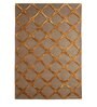Buy Brown Wool And Art Silk Geometric 5 x 7 Feet Hand Tufted Carpet