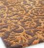 Buy Brown Wool And Art Silk Vintage 5 x 7 Feet Hand Tufted Carpet