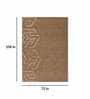 Brown Abstract Blended Wool 6 ft x 9 ft Hand Tufted Carpet