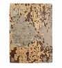 Buy Brown Wool and Viscose Abstract 6 x 8 Feet Hand Tufted Carpet