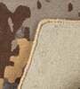 Buy Brown Wool and Viscose Abstract 4 x 6 Feet Hand Tufted Carpet