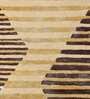 Buy Brown Wool and Viscose Geometrical 6 x 8 Feet Hand Tufted Carpet