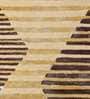 Buy Brown Wool and Viscose Geometrical 4 x 6 Feet Hand Tufted Carpet