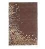 Buy Brown Wool and Viscose Abstract 4 x 6 Feet Hand Tufted Carpet
