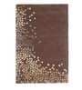 Buy Brown Wool and Viscose Floral 6 x 8 Feet Hand Tufted Carpet
