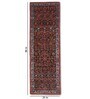 Brown Wool Floral 2 x 8 Feet Hand Tufted Carpet