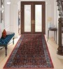Brown Wool Floral 2 x 8 Feet Hand Tufted Carpet