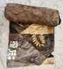 Brown Wool Floral 210 GSM Double Bed woolen blanket