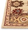 Brown Wool Floral 3 x 5 Feet Hand Tufted Carpet