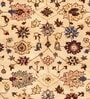 Brown Wool Floral 3 x 5 Feet Hand Tufted Carpet