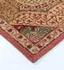 Brown Floral Wool 5 ft x 7 ft Hand Tufted Carpet