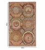 Brown Floral Wool 5 ft x 7 ft Hand Tufted Carpet