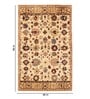 Brown Wool Floral 5 x 8 Feet Hand Tufted Carpet