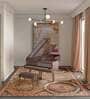 Brown Floral Wool 5 ft x 7 ft Hand Tufted Carpet