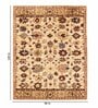 Brown Wool Floral 8 x 10 Feet Hand Tufted Carpet