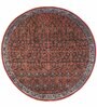 Brown Solid Wool 6 ft x 6 ft Hand Tufted Round Carpet