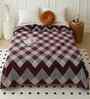 Brown Wool Geometric 210 GSM Double Bed woolen blanket