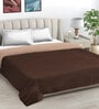Brown wool solid 450 GSM Double Bed Comforter