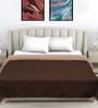 Brown wool solid 450 GSM Double Bed Comforter