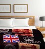 Brown Abstract Wool 600 GSM Double Bed Blanket