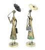 Brown Wrought Iron Figurine Set Of 2