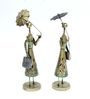 Brown Wrought Iron Figurine Set Of 2