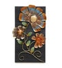 Wrought Iron Leaf Panel Wall Art In Brown